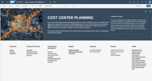 Übersicht Kostenstellenplanung im SAC Business Content