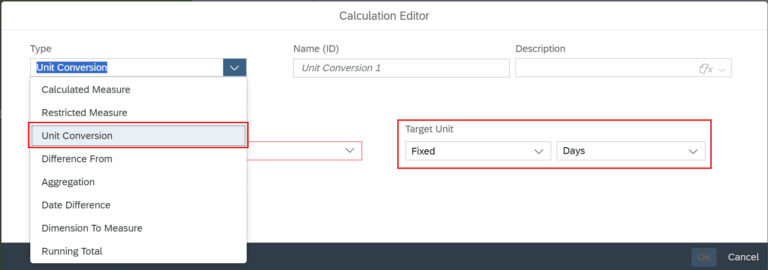 SAP Analytics Cloud - Story - Unit Conversion